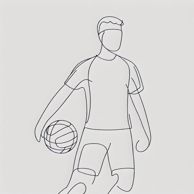 A basketball player dribbles the ball