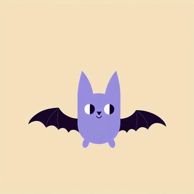 A cute bat cat takes flight