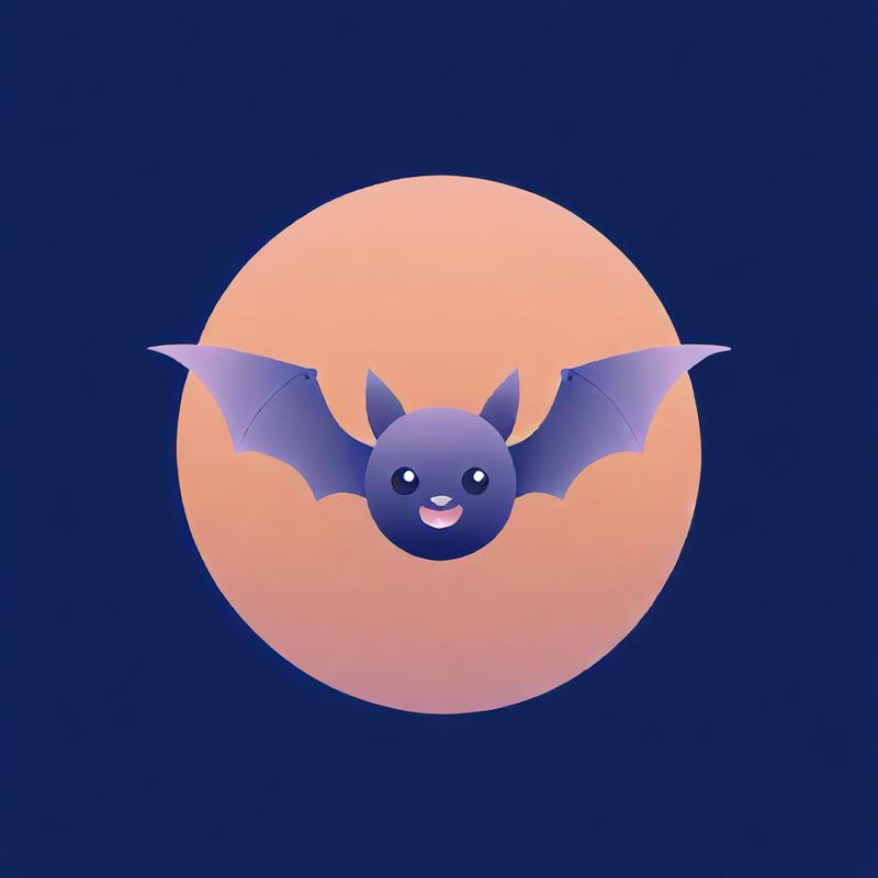 A friendly bat soars before a full moon