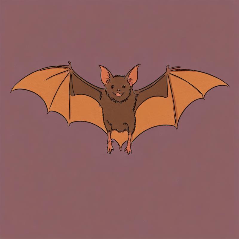 A friendly bat takes flight