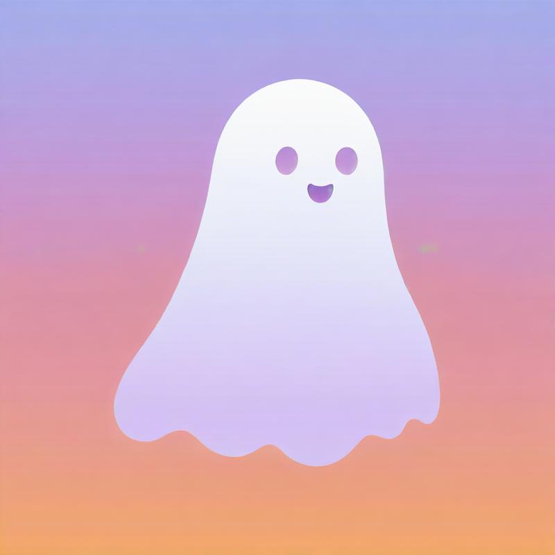 A friendly ghost greets with delight