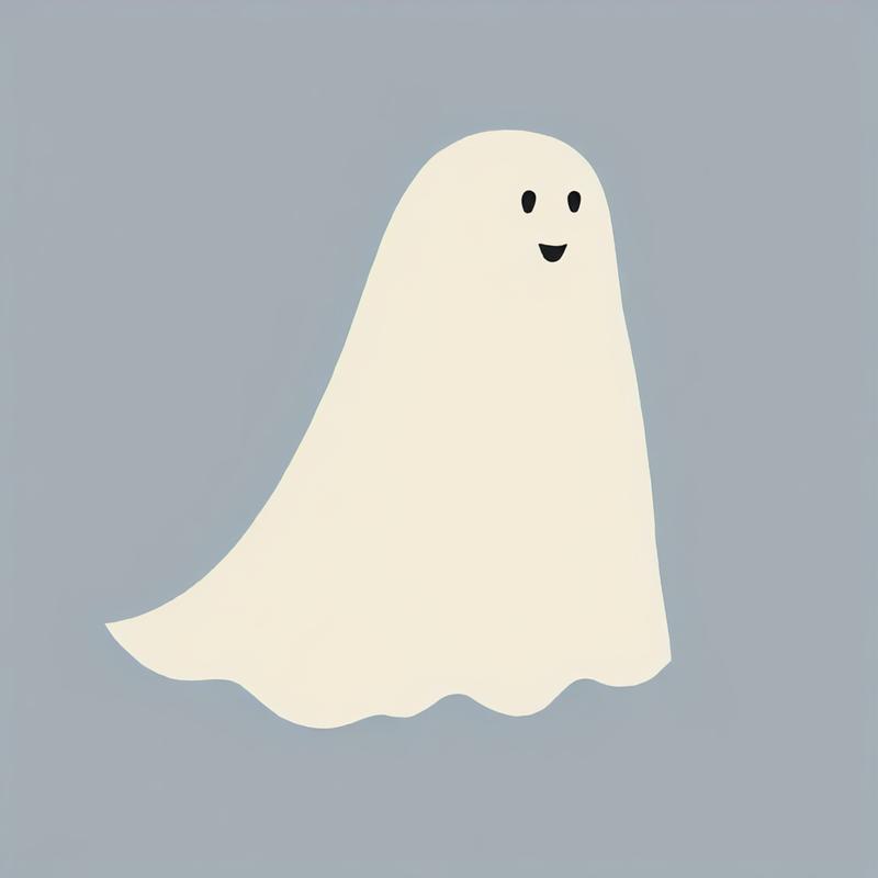 A friendly ghost greets with delight