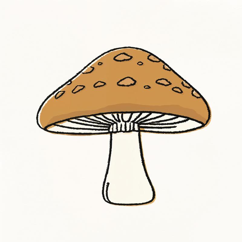 A mushroom displays distinctive spotted cap