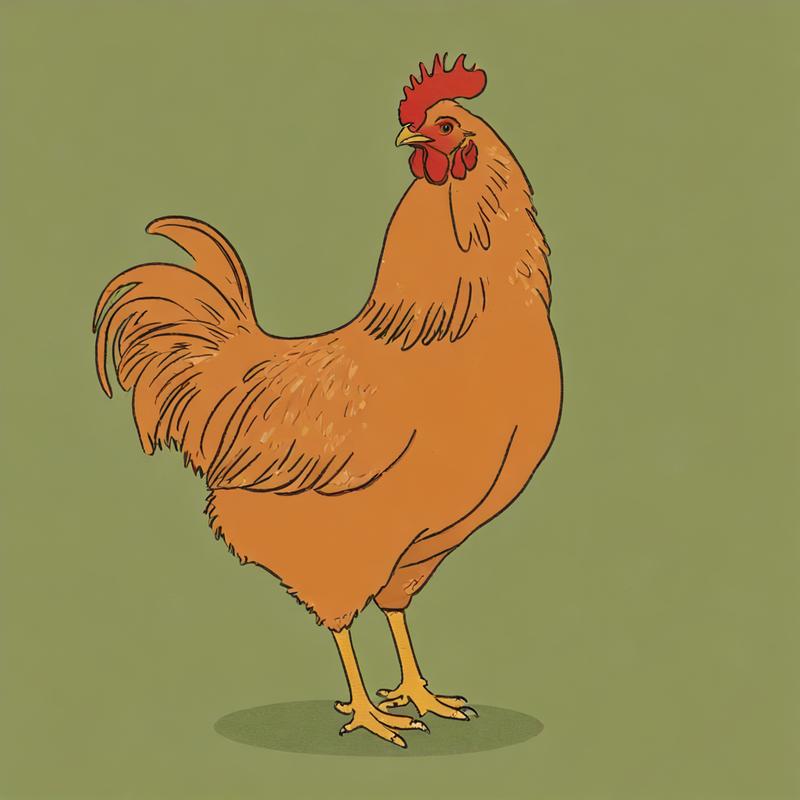 A proud rooster struts with confidence