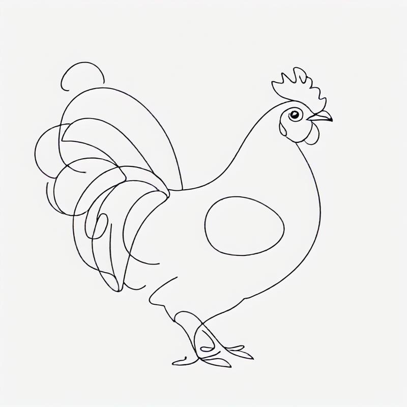 A rooster struts with confident swagger