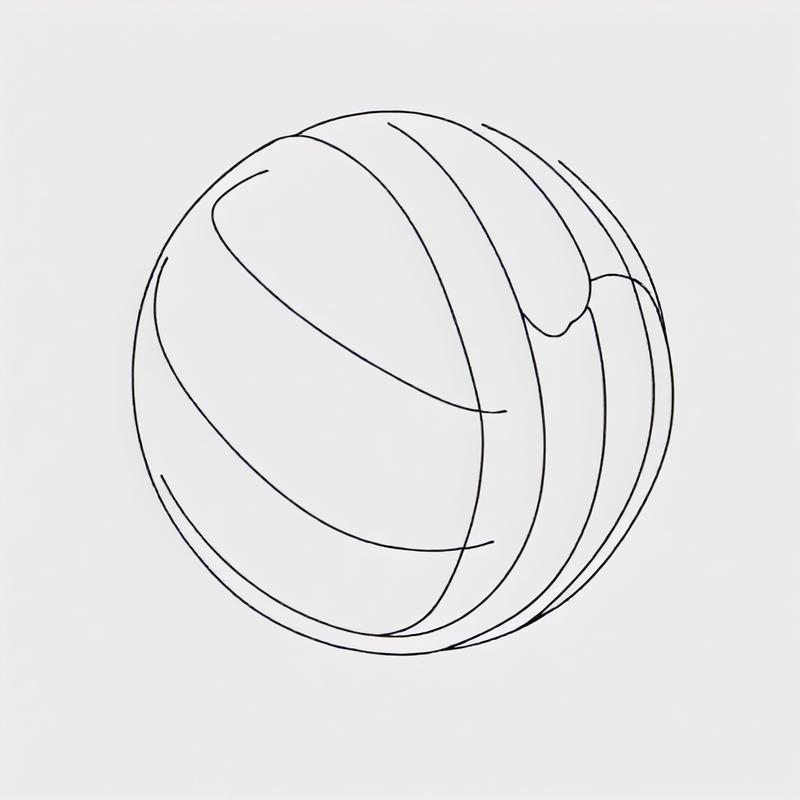 A volleyball spins in mid-air