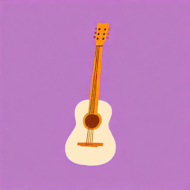 Acoustic guitar awaits melodious tunes to play