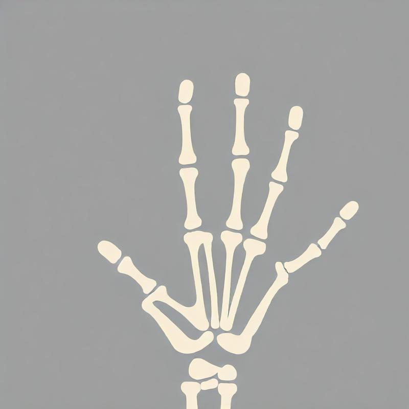 Bones of a hand form skeletal structure