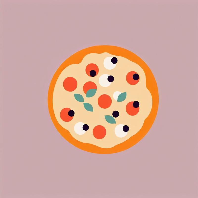 Colorful toppings adorn a delectable pizza