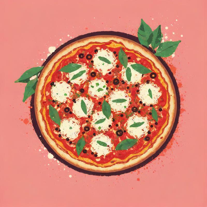 Delicious Margherita Pizza Adorned with Basil