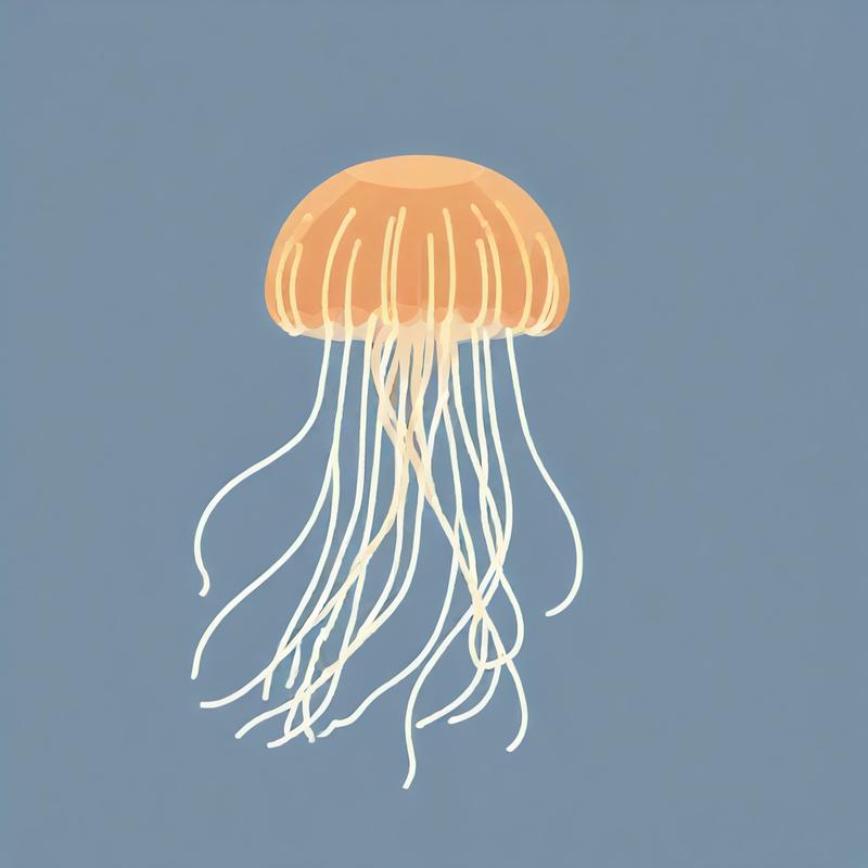 Graceful jellyfish drifts through tranquil waters