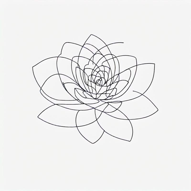 Intricate lotus flower blossoms gracefully