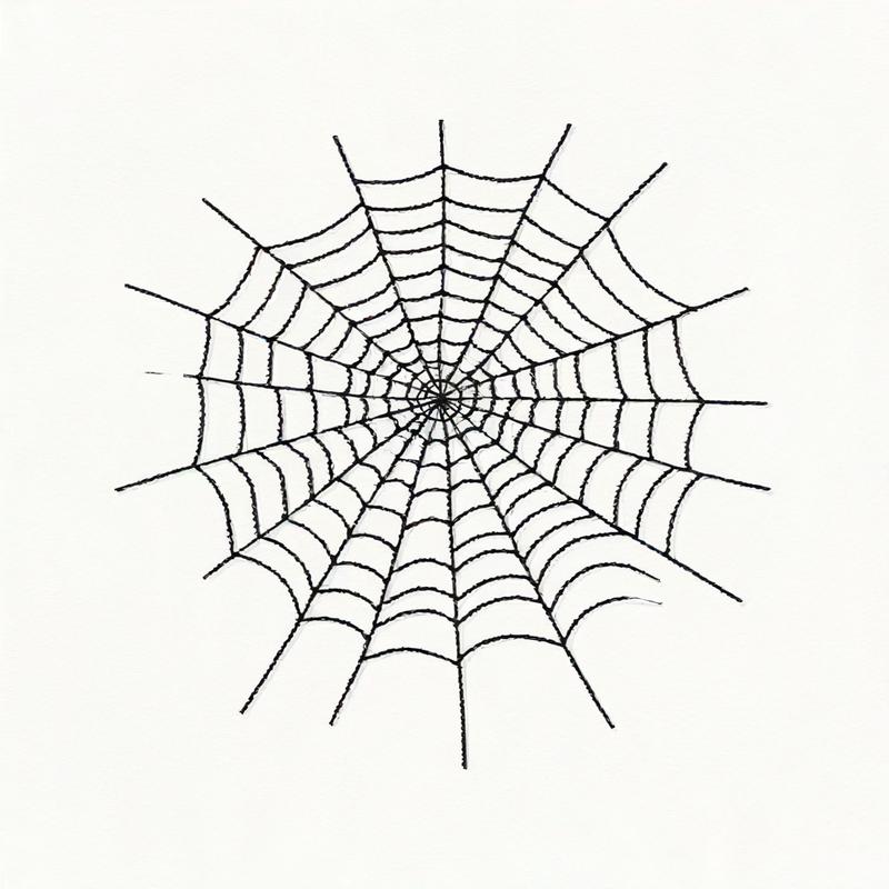 Intricate spider's web pattern meticulously crafted