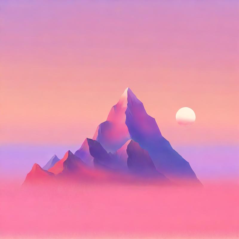 Majestic Mountain Peaks Bask in Sunset