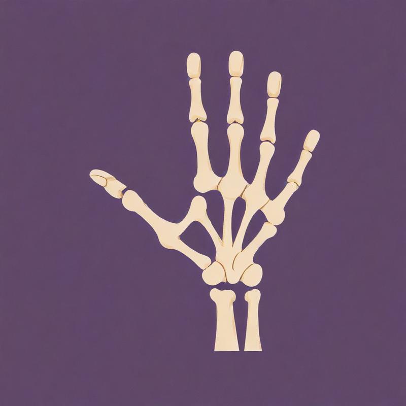 Skeletal hand reaches out from darkness