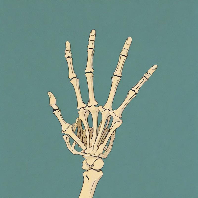 Skeletal hand reaches out from depths