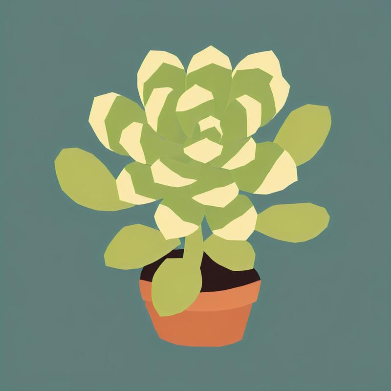 Succulent plant thrives in vibrant pot