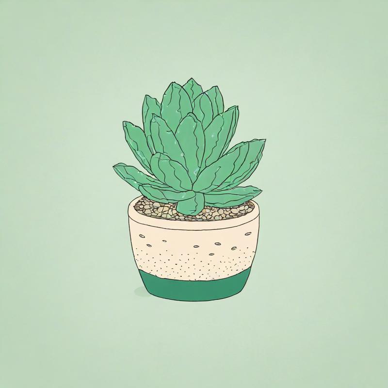 Succulent thrives in stylish planter pot