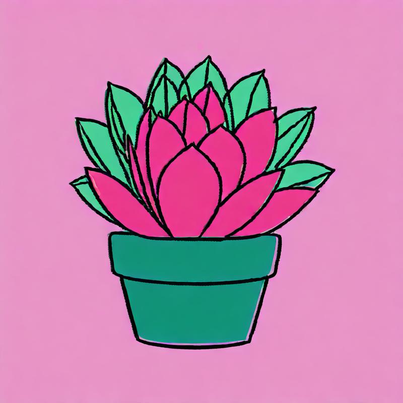 Vibrant lotus blooms in verdant pot