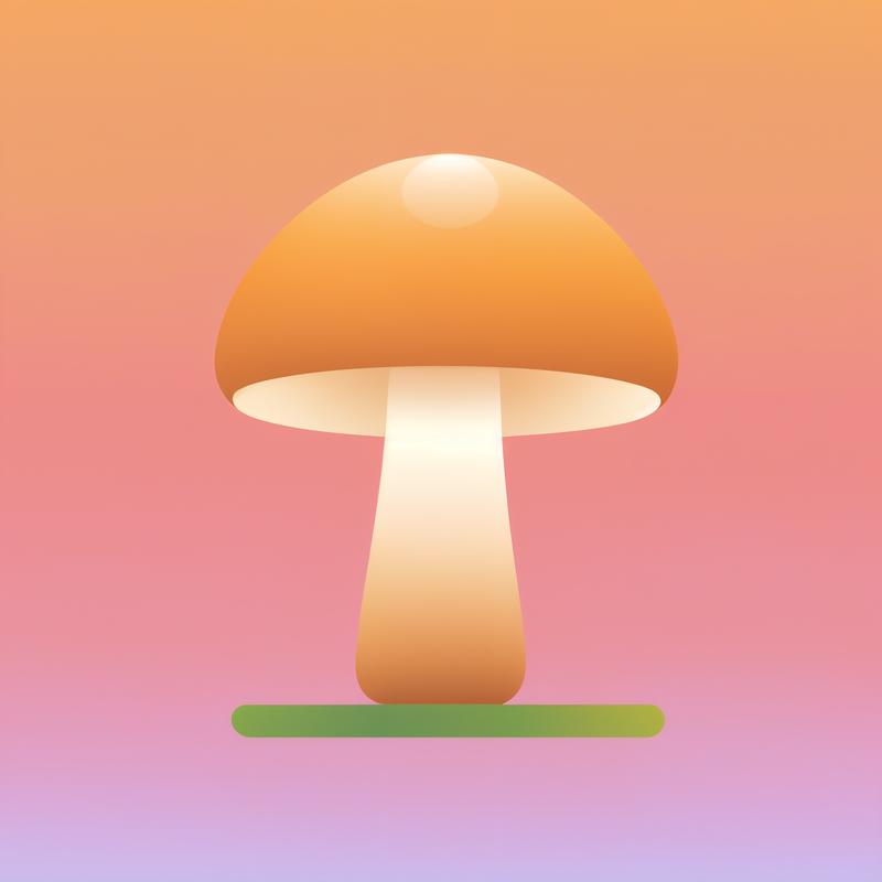 Vibrant mushroom sculpture stands on grass