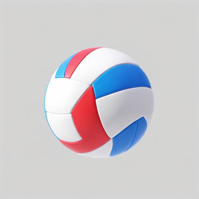 Vibrant volleyball sphere showcases patriotic colors